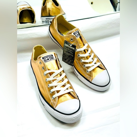 😁SOLD😁 Converse Men’s Metallic Rose Gold Sneakers Sz 11.5 - Picture 6 of 9